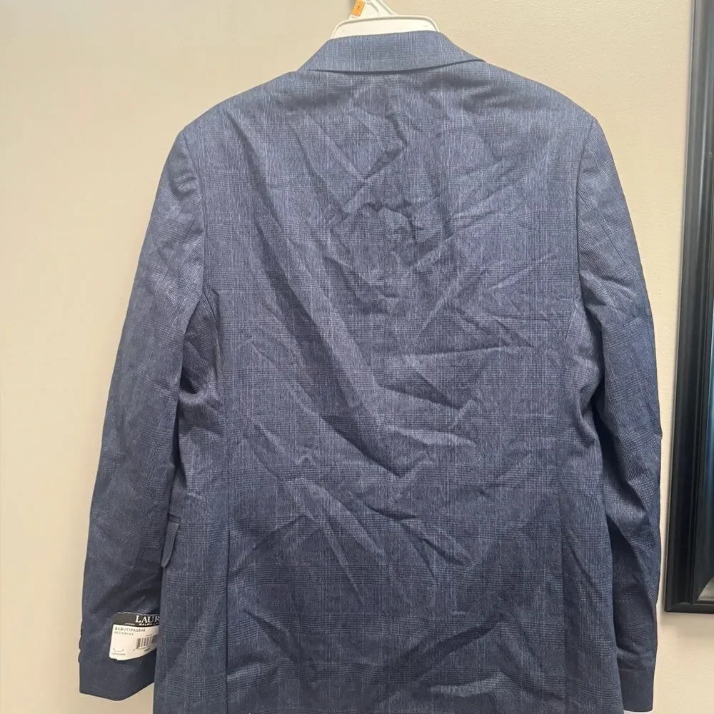 Lauren Ralph Lauren Big Boys Plaid Sport Coat - Navy, jacket suit 16R